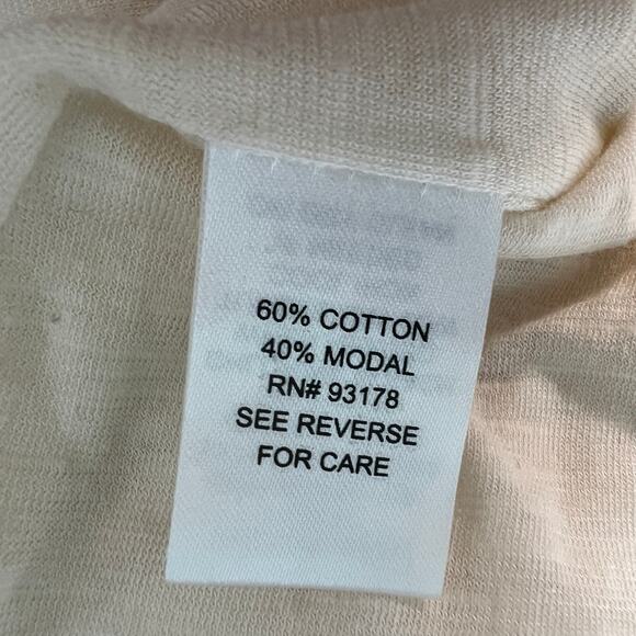 Chelsea & Theodore Bubble Hem Henley Top Large Capsule Minimalist Timeless - Picture 8 of 11